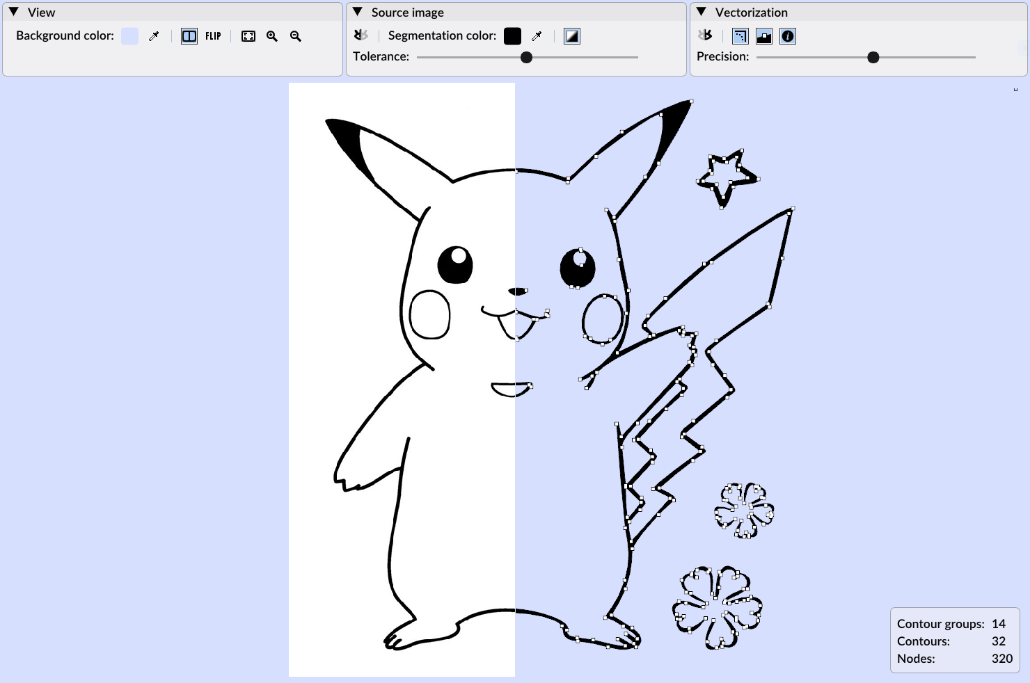 Pokemon image vectorization