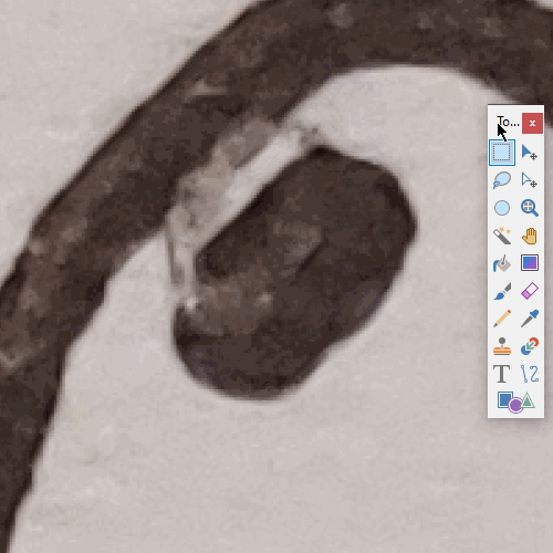 Improve the octopus drawing with a bitmap editor