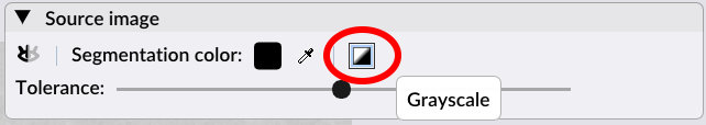 Open the octopus image in VectorEZ (grayscale and segmentation color pick)